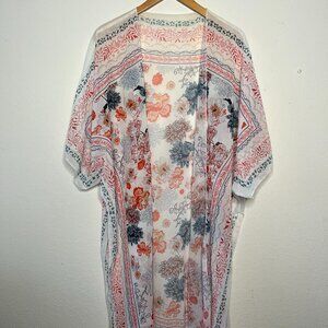 Floral Sheer Kimono Duster
